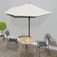 VidaXL Balkonparasol half met aluminium paal 270x144 cm zandkleurig - thumbnail