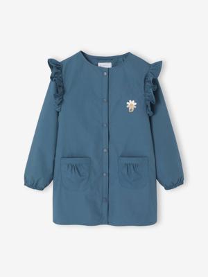 Gepersonaliseerde schort MARGOT effen meisje smaragdgroen