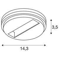 SLV CEILING CANOPY 1004685 Puntaansluiting Wit - thumbnail