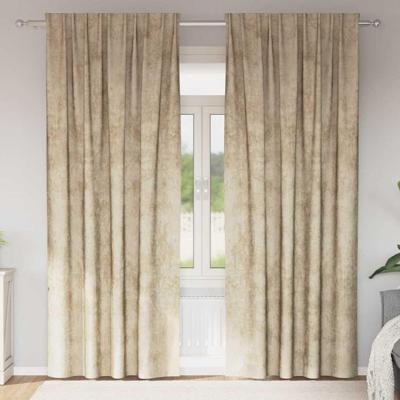 VidaXL Velvet gordijnen met gordijnen 2 pcs crème 260 x 140 cm fluweel