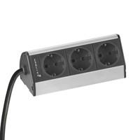 EVOline 93000403 Stekkerdoos Zwart, Zilver Randaarde stekker 1 stuk(s) - thumbnail