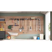 VidaXL Tuingereedschapsrekken 8 st wandmontage staal zwart - thumbnail