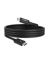 Belkin USB-C Thunderbolt 5 Kabel met 240 W Power Delivery, Bandwidth Boost tot 120 Gbps, 3x snellere gegevensoverdracht, en 4K UHD -resoluties, 1 m - Intel-gecertificeerd, snelle USB C kabel - zwart - thumbnail