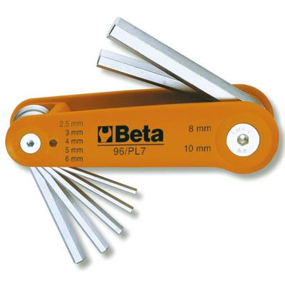 Beta 7-delige set haakse inbussleutels, verchroomd (art. 96) 96/BG7 - 000960368