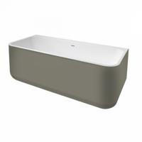 XenZ Half Vrijstaand Bad Guido 160x71x62 cm Solid Surface Grijs - thumbnail