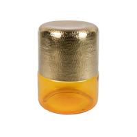 Dutchbone Bijzettafel 'Cave' IJzer en glas, 35cm, kleur Amber - thumbnail