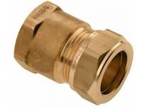 Bonfix knelkoppeling - Schroefbus - 1/2 x 12mm - Messing - thumbnail