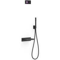 Badkraanset Tres Shower Technology Inbouw Elektrische Thermostaat 2-Weg met Waterval en Korte Handouche Mat Zwart Tres - thumbnail