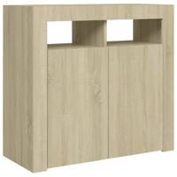 VidaXL Dressoir met led-verlichting 80x35x75 cm sonoma eikenkleurig - thumbnail
