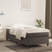 Boxspringframe fluweel donkergrijs 90x200 cm - thumbnail