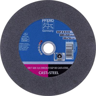 PFERD TOOLS 100 T 600-8,0 ZIRKON R SGP HD CAST+STEEL/60,0 66397196 Doorslijpschijf recht 600 mm 5 stuk(s) Getemperd staal, Gietijzer, Staal, Gegoten staal