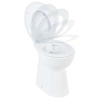 Toilet verhoogd 7 cm soft-close randloos keramiek wit - thumbnail