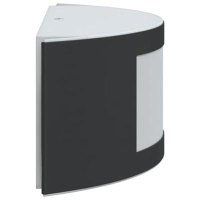 VidaXL Buitenwandlampen 2 st roestvrij staal zwart