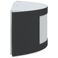 VidaXL Buitenwandlampen 2 st roestvrij staal zwart - thumbnail