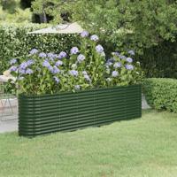 VidaXL Plantenbak 260x40x68 cm gegalvaniseerd staal groen - thumbnail