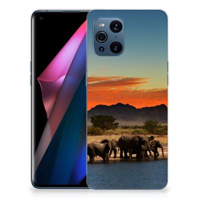 OPPO Find X3 | X3 Pro | TPU Hoesje | Olifanten OPPO Find X3 | X3 Pro | TPU Hoesje | Olifanten