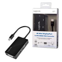 LogiLink CV0110 Mini Displayport DisplayPort Grijs kabeladapter/verloopstukje - thumbnail