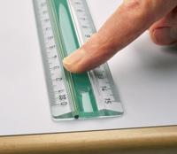 Linex antislip liniaal 20 cm groen/transparant - thumbnail