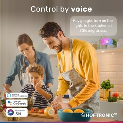 Set van 3 E14 Smart lampen - P45 lamp - 5,5 Watt 470 lumen - RGBWW - Wifi & Bluetooth - Bestuurbaar via app - Google Home, Amazon Alexa en Siri - Smart lampen