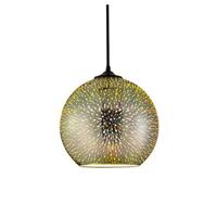 LED Hanglamp 3D - Quanta - Rond - Chroom Glas - E27 - thumbnail