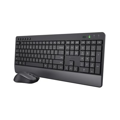 Trust Trezo draadloze deskset, uit gerecycleerd kunststof, azerty Trust Trezo draadloze deskset, uit gerecycleerd kunststof, azerty