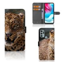Motorola Moto G60s | Telefoonhoesje | Met pasjeshouder | Luipaard - thumbnail