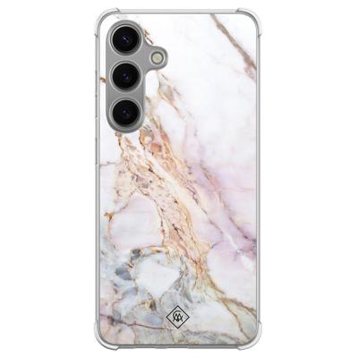 Samsung Galaxy S24 shockproof hoesje - Parelmoer marmer Samsung Galaxy S24 shockproof hoesje - Parelmoer marmer