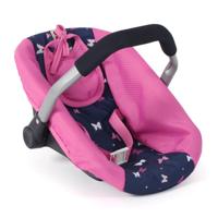 Poppen Autozitje Maxi-Cosi-stijl - Vlinders Navy Roze - thumbnail