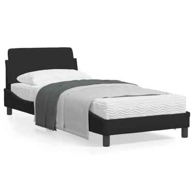 Bedframe met hoofdeinde "Dover" 90x200 cm fluweel zwart