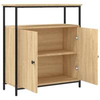 Dressoir 70x30x80 cm bewerkt hout sonoma eikenkleurig - thumbnail