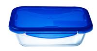 Voedselopslagcontainer Pyrex Blauw Transparant Rechthoekig - thumbnail