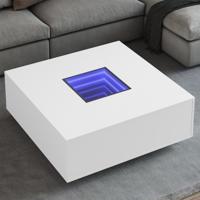 Salontafel met Infinity LED 100x100x40 cm wit - thumbnail