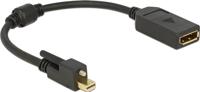 Delock 62638 Adapter mini DisplayPort 1.2 male met schroef > DisplayPort female 4K zwart - thumbnail