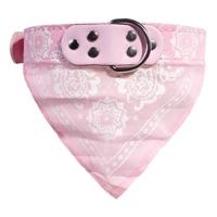 Verstelbare honden Bandana lederen zachte sjaal kraag scoutingdas afgedrukt voor Puppy huisdier Size:M(Pink) - thumbnail