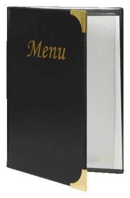 Menukaart securit a5 4 x 2 tassen zwart | 10 stuks