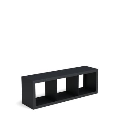 Beltza zwarte houtopslag onderverdeling 3 vakken 1500x385x500 mm Geroba - Geroba