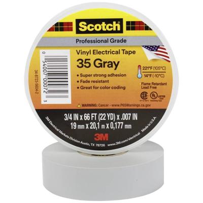 Scotch Scotch™ 35 SCOTCH35-19X20GR Isolatietape Scotch 35 Grijs (l x b) 20 m x 19 mm 1 stuk(s) Scotch Scotch™ 35 SCOTCH35-19X20GR Isolatietape Scotch 35 Grijs (l x b) 20 m x 19 mm 1 stuk(s)