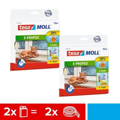 tesa E-PROFIL 05445-00500-00 Afdichtingstape Wit (l x b) 10 m x 9 mm 2 stuk(s) tesa E-PROFIL 05445-00500-00 Afdichtingstape Wit (l x b) 10 m x 9 mm 2 stuk(s)