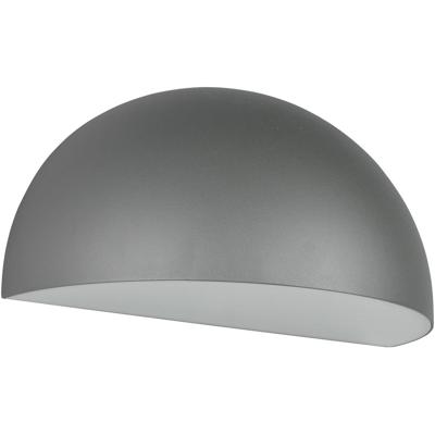Antraciet LED Wandlamp voor Buiten - Halfrond - E27 Fitting - IP44