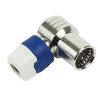 Hirschmann QFA 5 F-connector Male Wit / Blauw - thumbnail