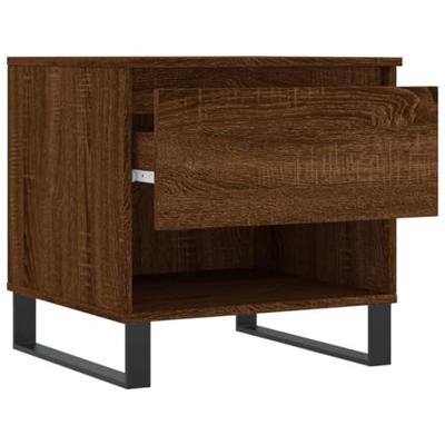 Salontafels 2 st 50x46x50 cm bewerkt hout bruin eikenkleur