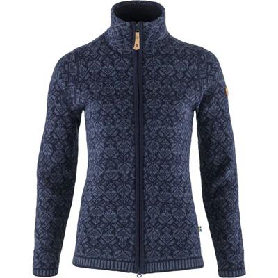 Fjallraven Snow Cardigan Fleece Dames Dark Navy L