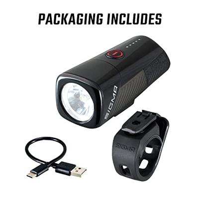 Sigma koplamp buster 400 led li-ion accu usb - thumbnail