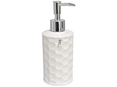 Zeepdispenser / Zeeppompje - Porselein Collectie - Wit - 260ml - Keramiek - 7x7x19 cm