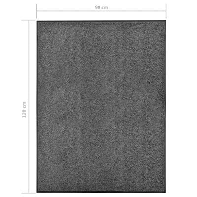 Deurmat wasbaar 90x120 cm antraciet - thumbnail