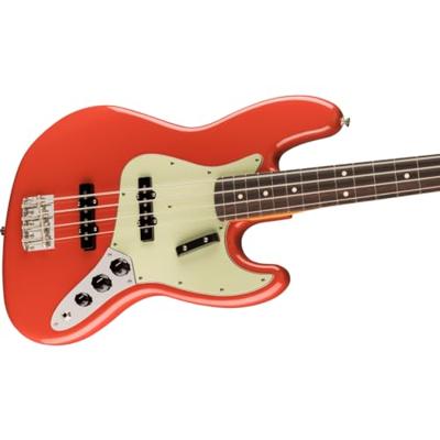 Fender Vintera II 60s Jazz Bass RW Fiesta Red elektrische basgitaar met deluxe gigbag - thumbnail