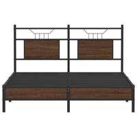 Bedframe zonder matras bewerkt hout bruin eikenkleur 150x200 cm - thumbnail