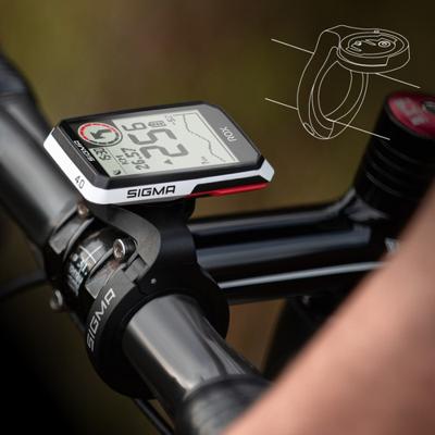 Sigma rox 4.0 gps zw/wi hr stuurhouder cad/snelh sensor top mount set - thumbnail