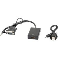 Lanberg AD-0021-BK video kabel adapter 0,2 m HDMI Type A (Standaard) VGA (D-Sub) Zwart - thumbnail