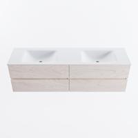 MONDIAZ VICA 170cm badmeubel onderkast Underlayment 4 lades. Wastafel CLOUD dubbel zonder kraangat, kleur Talc. - thumbnail